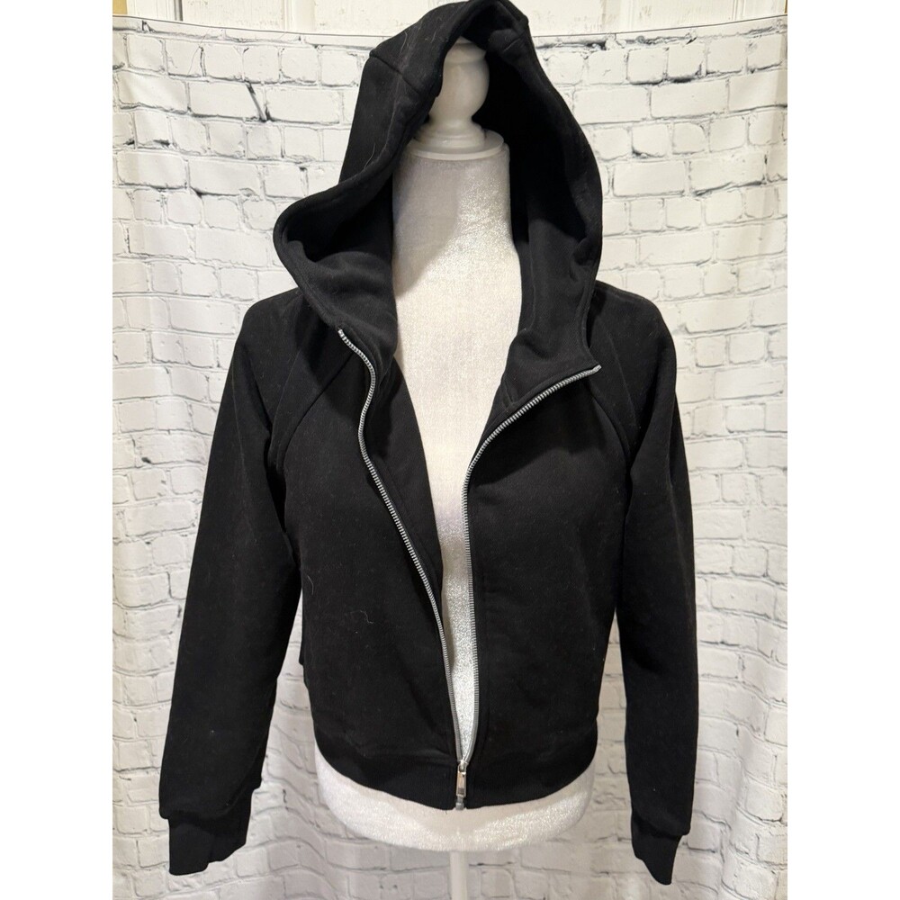 Trendy Queen Zip Up Hoodies For Women Cropped Sweatshirts Fall Y2K Size Small - Picture 4 of 11
